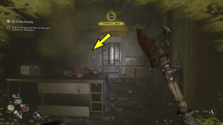 Przejdźcie do pomieszczenia znajdującego się na wprost i otwórzcie drzwi przy lodówce, aby znaleźć Teodora - Dying Light 2: Wszystko zostaje w rodzinie - solucja, opis przejścia - Dying Light 2 - poradnik do gry