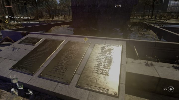 Na koniec podejdźcie jeszcze raz do tabliczek i zapalcie świecę - Dying Light 2: Lekcja historii - solucja, opis przejścia - Dying Light 2 - poradnik do gry