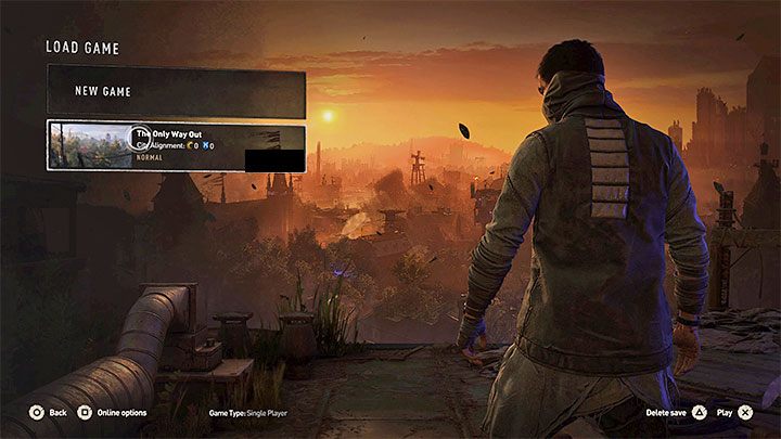 Wczytywanie wcześniejszych postępów odbywa się z poziomu menu głównego - Dying Light 2: Stan gry - czy można zapisywać? - Dying Light 2 - poradnik do gry