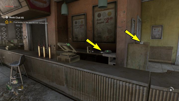 1 książka znajduje się przy kasach, 2 książka leży na szafce przy ścianie - Dying Light 2: Klub książki 7 (Book Club 7) - solucja, opis przejścia - Dying Light 2 - poradnik do gry