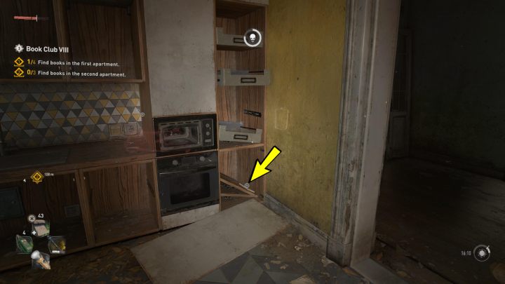2 książka leży w otwartej szafce w kuchni - Dying Light 2: Klub książki 8 (Book Club 8) - solucja, opis przejścia - Dying Light 2 - poradnik do gry