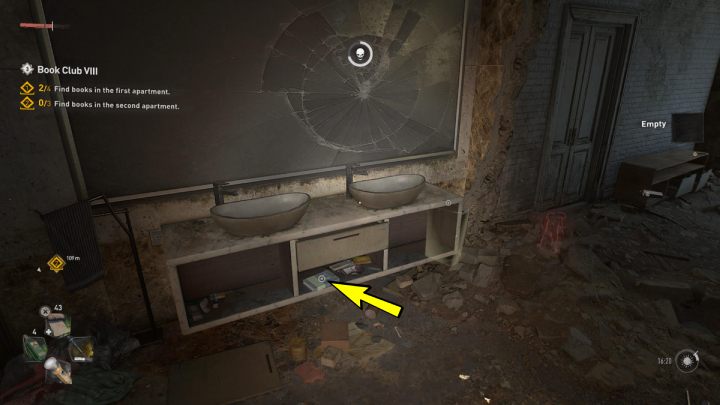 3 książkę znajdziecie pod zlewem w łazience - Dying Light 2: Klub książki 8 (Book Club 8) - solucja, opis przejścia - Dying Light 2 - poradnik do gry
