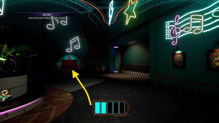 Podążajcie jedyną dostępną drogą, do momentu, gdy Freddy przejmie kontrolę i wysadzi Was pod stacją medyczną - FNAF SB: Get Out - solucja, opis przejścia - FNAF Security Breach - poradnik do gry