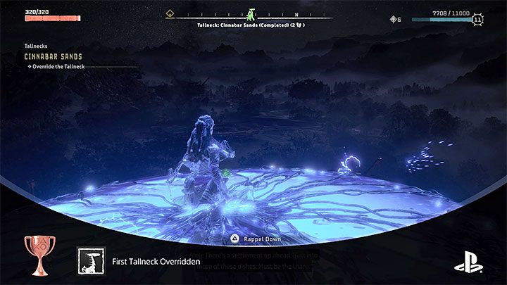 Sposób odblokowania: Dotarto na szczyt żyrafa i wydobyto z niego informacje - Horizon Forbidden West: Trofea - lista wszystkich, poradnik trofeowy - Horizon Forbidden West - poradnik do gry