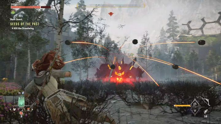 Maszkara dysponuje także niebezpiecznymi atakami obszarowymi - Horizon Forbidden West: Maszkara (Dreadwing) - boss, jak pokonać mechanicznego nietoperza? - Horizon Forbidden West - poradnik do gry