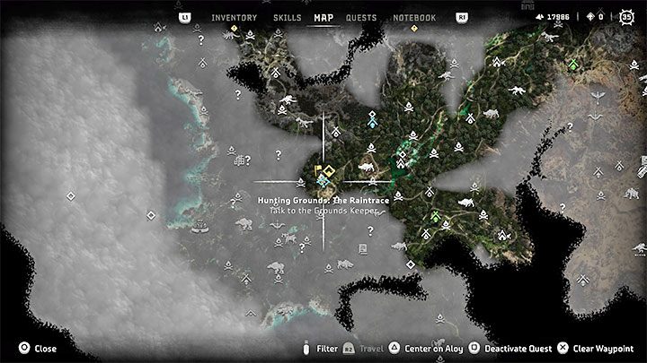 Rekomendowany poziom dla tej aktywności to 25 - Horizon Forbidden West: Tereny łowieckie: Ślad Deszczu - opis przejścia prób - Horizon Forbidden West - poradnik do gry