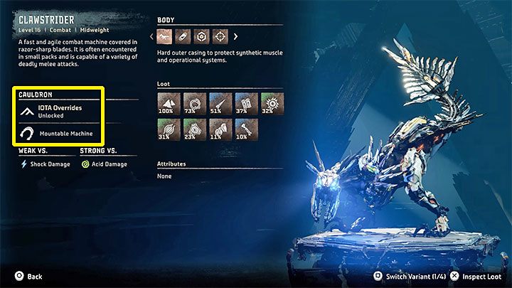 Próba ta zakłada zdominowanie chyżoszpona (Clawstrider) celem wykorzystania go w roli wierzchowca (Mount), a następnie doprowadzenie do tego żeby dosiadany chyżoszpon zabijał inne maszyny - Horizon Forbidden West: Tereny łowieckie: Ślad Deszczu - opis przejścia prób - Horizon Forbidden West - poradnik do gry