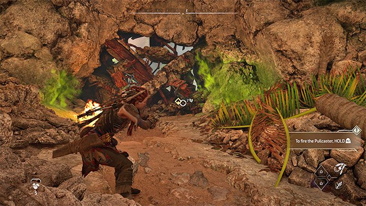 Powróćcie do badanej wcześniej zawalonej ściany - Horizon Forbidden West: Sięgnąć gwiazd (Reach for the Stars) - solucja, opis przejścia - Horizon Forbidden West - poradnik do gry