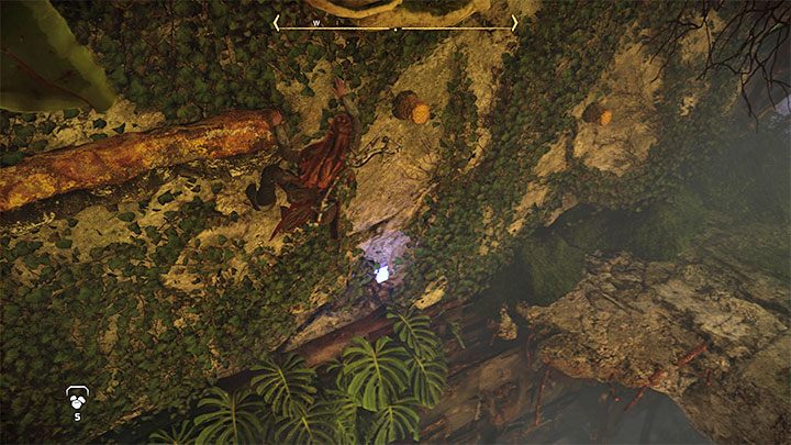 Rozpocznijcie podróż po górnych półkach, która zakłada ponowne użycie uchwytu oraz chwytanie się kolejnych żółtych krawędzi (gra oznacza je tym kolorem po aktywacji fokusu) - Horizon Forbidden West: Sięgnąć gwiazd (Reach for the Stars) - solucja, opis przejścia - Horizon Forbidden West - poradnik do gry