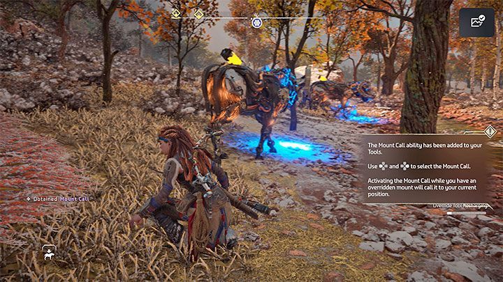 Od tej pory śmigacz będzie przypisany do Aloy - Horizon Forbidden West: Jak zdominować i zdobyć mounta? Śmigacz (Charger) - Horizon Forbidden West - poradnik do gry