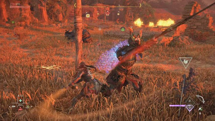 Bądźcie gotowi do tego, że boss może zacząć wykonywać silne zamachnięcia swoją bronią białą - Horizon Forbidden West: Grudda - boss, jak pokonać czempiona Regalli? - Horizon Forbidden West - poradnik do gry