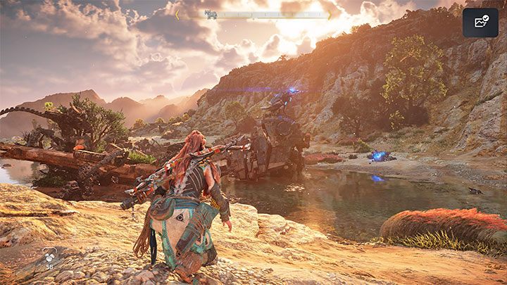 Podczas zaliczania tej części zadania, napotkacie co najmniej jedną grupę maszyn i będą wśród nich nieco silniejsze odmiany - Horizon Forbidden West: Wrota śmierci (Deaths Door) - solucja, opis przejścia - Horizon Forbidden West - poradnik do gry