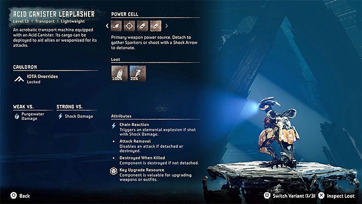 Drugi składnik jest bardziej problematyczny - jest to cewka Skaczela (Leaplasher Spark Coil) - Horizon Forbidden West: Wrota śmierci (Deaths Door) - solucja, opis przejścia - Horizon Forbidden West - poradnik do gry