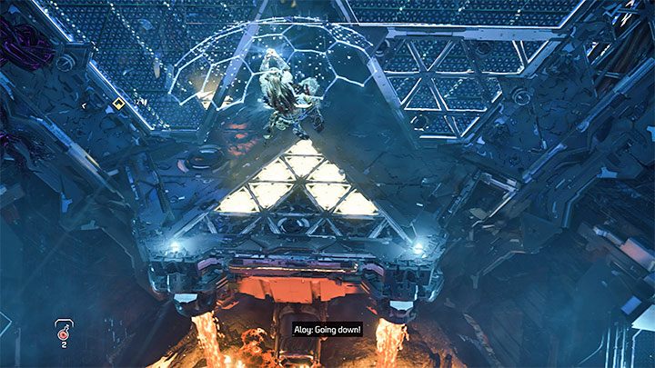 W następnej sekcji skorzystajcie z opcji szybowania z użyciem Tarczoskrzydła żeby wylądować na oddalonej półce - Horizon Forbidden West: Umierająca kraina (The Dying Lands) - solucja, opis przejścia - Horizon Forbidden West - poradnik do gry