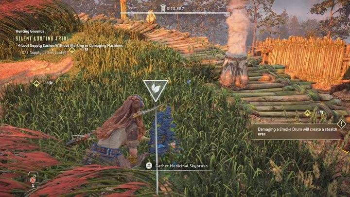 W trakcie zaliczania tego wyzwania musicie jak najczęściej się skradać - Horizon Forbidden West: Tereny łowieckie: Pieśń Ziemi - opis przejścia prób - Horizon Forbidden West - poradnik do gry