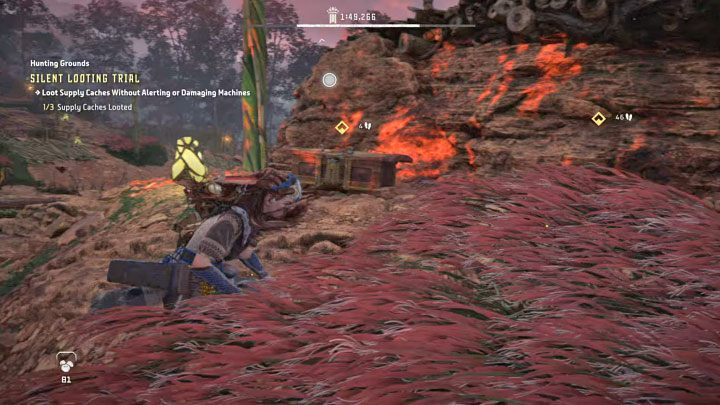 Po drodze koniecznie polegajcie na chowaniu się w wysokiej trawie oraz na skanowaniu okolicy i oznaczaniu norników - Horizon Forbidden West: Tereny łowieckie: Pieśń Ziemi - opis przejścia prób - Horizon Forbidden West - poradnik do gry