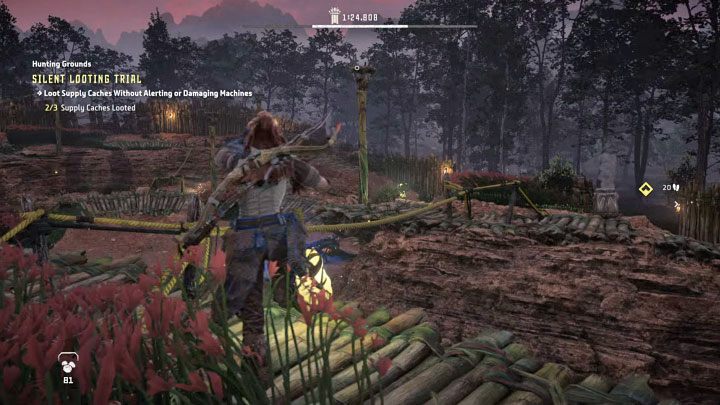 W dotarciu do trzeciej skrzyni może Wam pomóc przejście po rozwieszonej linie, choć alternatywnie możecie też np - Horizon Forbidden West: Tereny łowieckie: Pieśń Ziemi - opis przejścia prób - Horizon Forbidden West - poradnik do gry