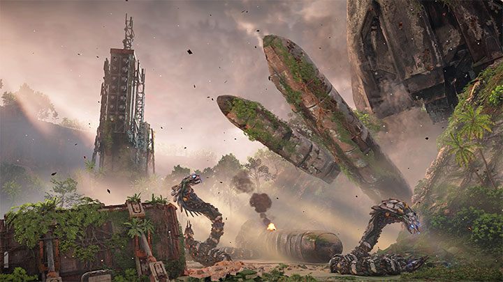 Ślizgawiec (Slitherfang) to nazwa wielkiego mechanicznego węża i to pierwszy pełnoprawny boss gry - Horizon Forbidden West: Ślizgawiec (Slitherfang) - boss, jak pokonać? - Horizon Forbidden West - poradnik do gry