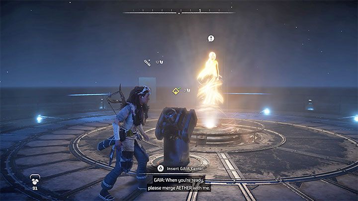 Po wysłuchaniu rozmów z towarzyszami dotrzyjcie do sali z GAJĄ i wejdźcie w interakcję z interaktywnym slotem żeby dostarczyć ETER - Horizon Forbidden West: Kulrut (The Kulrut) - solucja, opis przejścia - Horizon Forbidden West - poradnik do gry