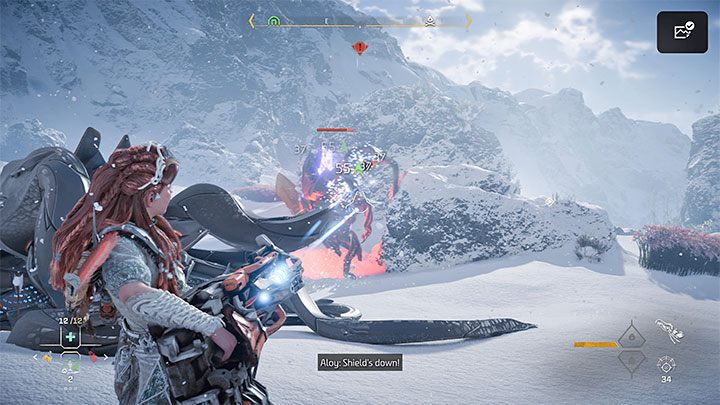 Podnieście ciężką broń i zacznijcie ostrzeliwać Widmo do momentu wyczerpania zapasów amunicji - Horizon Forbidden West: Kolebka ech (Cradle of Echoes) - solucja, opis przejścia - Horizon Forbidden West - poradnik do gry