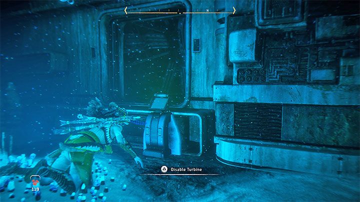 Wpłyńcie do bocznego lewego pomieszczenia - Horizon Forbidden West: Grobowiec Faro (Faros Tomb) - solucja, opis przejścia - Horizon Forbidden West - poradnik do gry