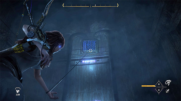Dalsza eksploracja doprowadzi Was do zamkniętych drzwi i Aloy musi w pojedynkę znaleźć sposób na ich ominięcie - Horizon Forbidden West: Grobowiec Faro (Faros Tomb) - solucja, opis przejścia - Horizon Forbidden West - poradnik do gry