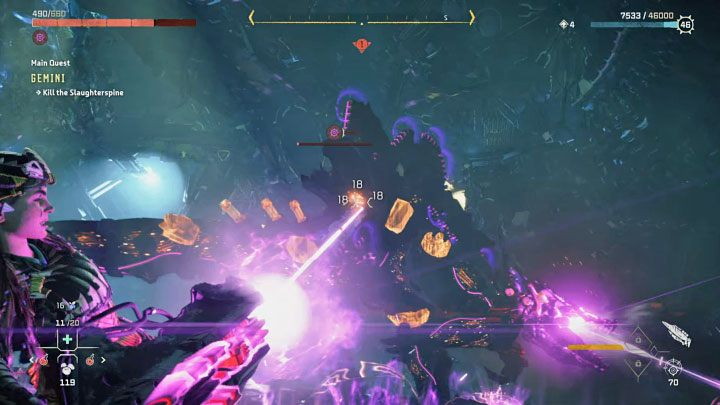 Inną częścią pancerza, którą powinniście próbować namierzać, jest ogon (Spinetail) składający się z kilku komponentów - Horizon Forbidden West: GEMINI - solucja, opis przejścia - Horizon Forbidden West - poradnik do gry