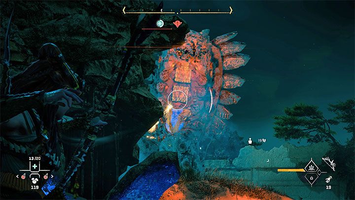 Podczas rozgrywania pojedynku ze ślizgawcem pozostawajcie w ciągłym ruchu i wykorzystujcie okoliczne ruiny do ukrywania się przed atakami dystansowymi wielkiego węża - Horizon Forbidden West: Zabronione dziedzictwo (Forbidden Legacy) - quest Alvy, solucja, opis przejścia - Horizon Forbidden West - poradnik do gry