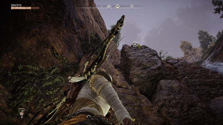 Podążajcie ścieżką wzdłuż lampionów, kierując się w górę jaskini - Horizon Forbidden West: Korzenie, które łączą (The Roots That Bind) - solucja, opis przejścia - Horizon Forbidden West - poradnik do gry