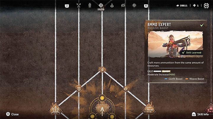 Typ: Umiejętność pasywna - Horizon Forbidden West: Łowczyni (Hunter) - najlepsze umiejętności - Horizon Forbidden West - poradnik do gry