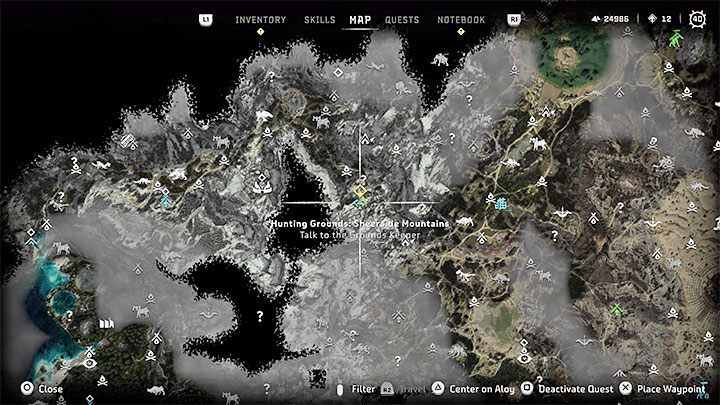 Rekomendowany poziom dla tej aktywności to 20 - Horizon Forbidden West: Tereny łowieckie: Góry Urwiste - opis przejścia prób - Horizon Forbidden West - poradnik do gry