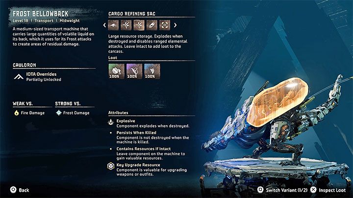 Próba ta zakłada atakowanie nadymaczy (Bellowbacks) z wykorzystaniem amunicji lodowej (Frost Ammo) po to żeby wprowadzać je w stan kruchości (Brittle State) - Horizon Forbidden West: Tereny łowieckie: Góry Urwiste - opis przejścia prób - Horizon Forbidden West - poradnik do gry