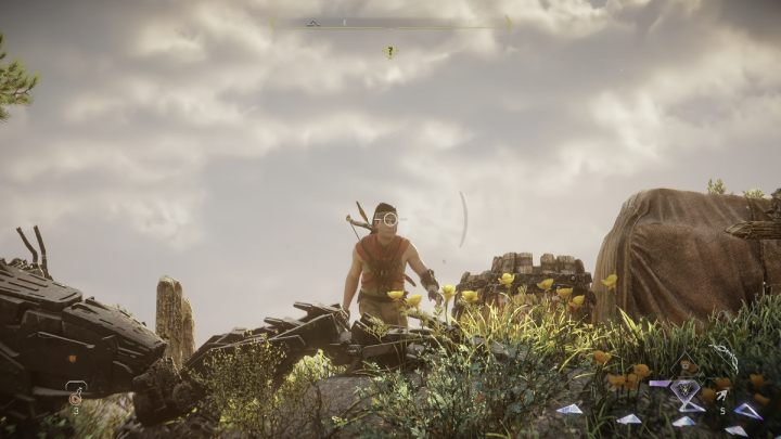 Po dotarciu na miejsce uruchomcie fokus i zbadajcie dokładnie teren kryjówki - Horizon Forbidden West: Cień na zachodzie (Shadow in the West) - solucja, opis przejścia - Horizon Forbidden West - poradnik do gry