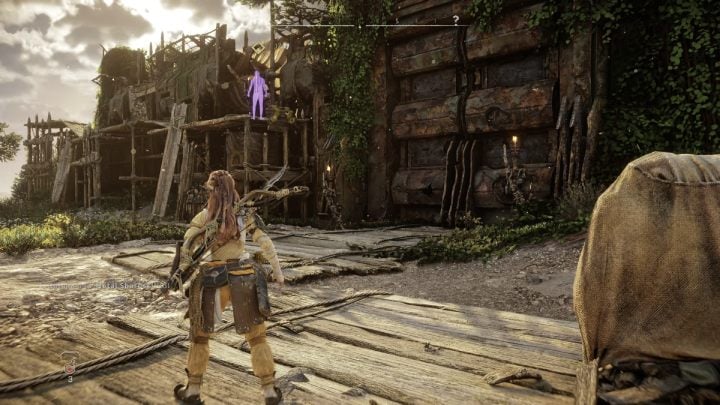 Podejdźcie do człowieka z plemienia Utaru, stojącego przy wejściu do kryjówki Zaćmienia i porozmawiajcie z nim - Horizon Forbidden West: Cień na zachodzie (Shadow in the West) - solucja, opis przejścia - Horizon Forbidden West - poradnik do gry