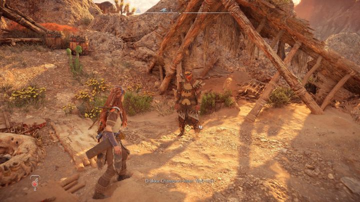 Po przyjęciu zadania, spotkajcie się z Drakką przy posterunku na południe od osady Strzałodłoń - Horizon Forbidden West: Pragnienie łowów (Thirst for the Hunt) - solucja, opis przejścia - Horizon Forbidden West - poradnik do gry