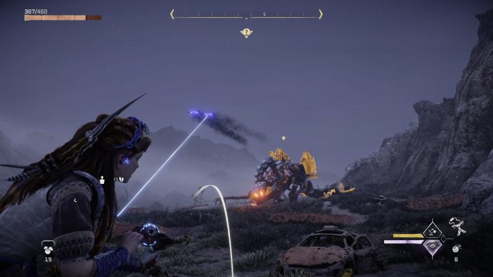 Gdy zabijecie norniki, pojawi się gromoszczęk - Horizon Forbidden West: Pragnienie łowów (Thirst for the Hunt) - solucja, opis przejścia - Horizon Forbidden West - poradnik do gry