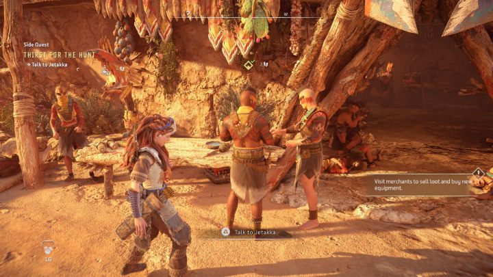 Na koniec wróćcie do osady Strzałodłóń i pomówcie z Jetakką - Horizon Forbidden West: Pragnienie łowów (Thirst for the Hunt) - solucja, opis przejścia - Horizon Forbidden West - poradnik do gry