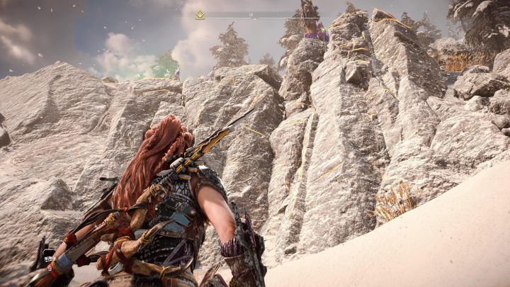 Zacznijcie wspinać się na szczyt góry - Horizon Forbidden West: Zawołanie i odpowiedź (Call and Response) - solucja, opis przejścia - Horizon Forbidden West - poradnik do gry