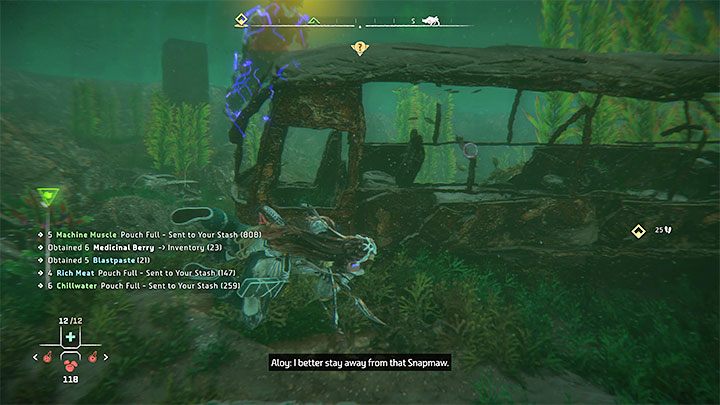 Jezioro jest lokacją na południowy-zachód od Pieśni Ziemi - Horizon Forbidden West: Druga zwrotka (The Second Verse), quest Zo - solucja, opis przejścia - Horizon Forbidden West - poradnik do gry