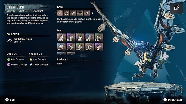 Pojawi się wielka latająca maszyna Burzoptak (Stormbird) i tradycyjnie już dobrym pomysłem jest jej zeskanowanie, zwłaszcza jeśli w trakcie przechodzenia gry nie mieliście jeszcze okazji się z nią zmierzyć - Horizon Forbidden West: Druga zwrotka (The Second Verse), quest Zo - solucja, opis przejścia - Horizon Forbidden West - poradnik do gry