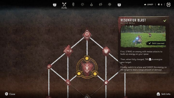 Typ: Aktywna umiejętność - Horizon Forbidden West: Wojowniczka (Warrior) - najlepsze umiejętności - Horizon Forbidden West - poradnik do gry