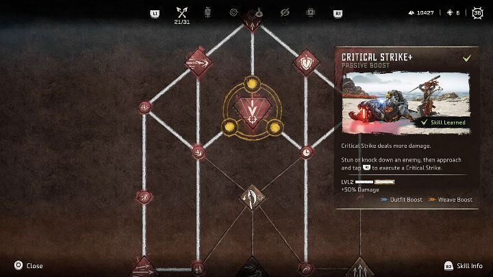 Typ: Pasywna umiejętność - Horizon Forbidden West: Wojowniczka (Warrior) - najlepsze umiejętności - Horizon Forbidden West - poradnik do gry