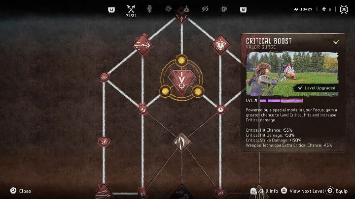 Typ: Przypływ odwagi - Horizon Forbidden West: Wojowniczka (Warrior) - najlepsze umiejętności - Horizon Forbidden West - poradnik do gry