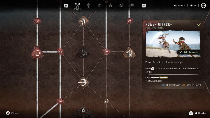 Typ: Pasywna umiejętność - Horizon Forbidden West: Wojowniczka (Warrior) - najlepsze umiejętności - Horizon Forbidden West - poradnik do gry