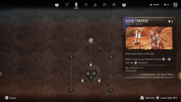 Typ: Pasywna umiejętność - Horizon Forbidden West: Traperka (Trapper) - najlepsze umiejętności - Horizon Forbidden West - poradnik do gry