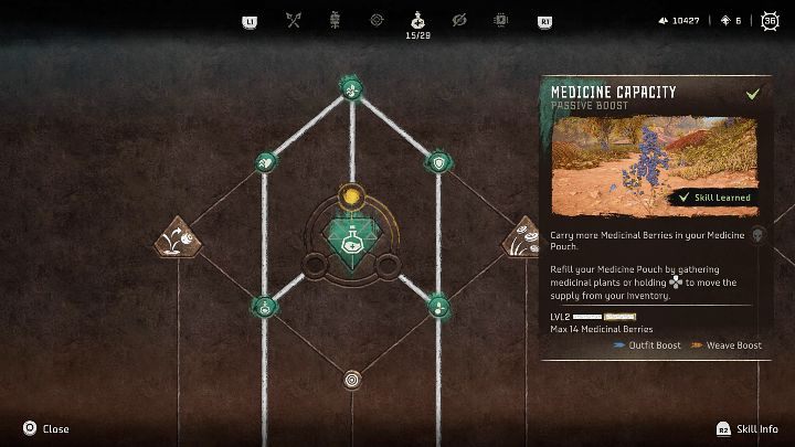 Typ: Pasywna umiejętność - Horizon Forbidden West: Ocalała (Survivor) - najlepsze umiejętności - Horizon Forbidden West - poradnik do gry