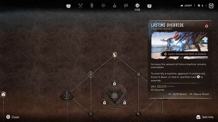 Typ: Pasywna umiejętność - Horizon Forbidden West: Mistrzyni Maszyn (Machine Master) - najlepsze umiejętności - Horizon Forbidden West - poradnik do gry