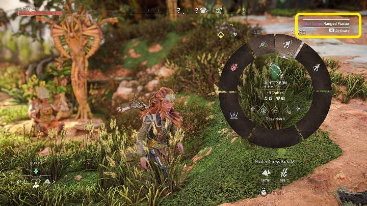 Przypływ Odwagi aktywujecie z poziomu koła broni (L1), po wciśnięciu przycisku R1 - Horizon Forbidden West: Jak gromadzić Odwage (Valor)? - Horizon Forbidden West - poradnik do gry