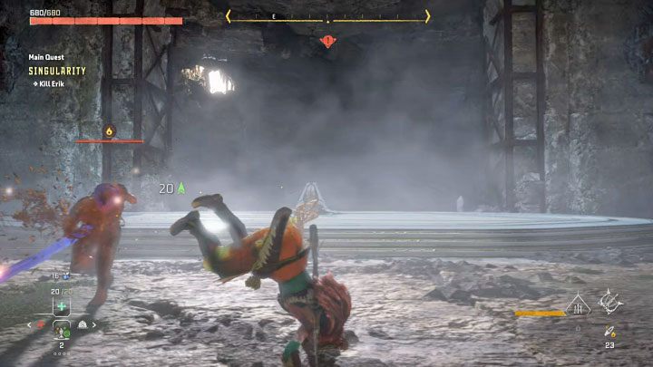 Przez większą część pojedynku Erik będzie dążył do walki wręcz i próbował dogonić Aloy - Horizon Forbidden West: Erik - boss, jak pokonać Zenita z głównego zadania Osobliwość? - Horizon Forbidden West - poradnik do gry