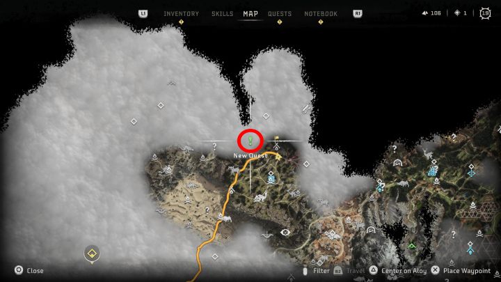 Zadanie zostanie odblokowane, gdy zbliżycie się do zniszczonej wioski, na północ od Handlarza złomem: Zielenisko - Horizon Forbidden West: Potop (The Deluge) - solucja, opis przejścia - Horizon Forbidden West - poradnik do gry